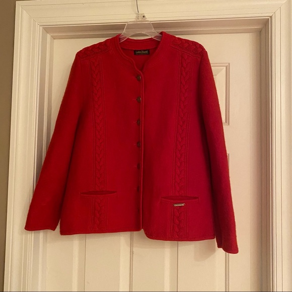 Beautiful Loden Plankl sweater jacket with braid detail - Picture 2 of 9